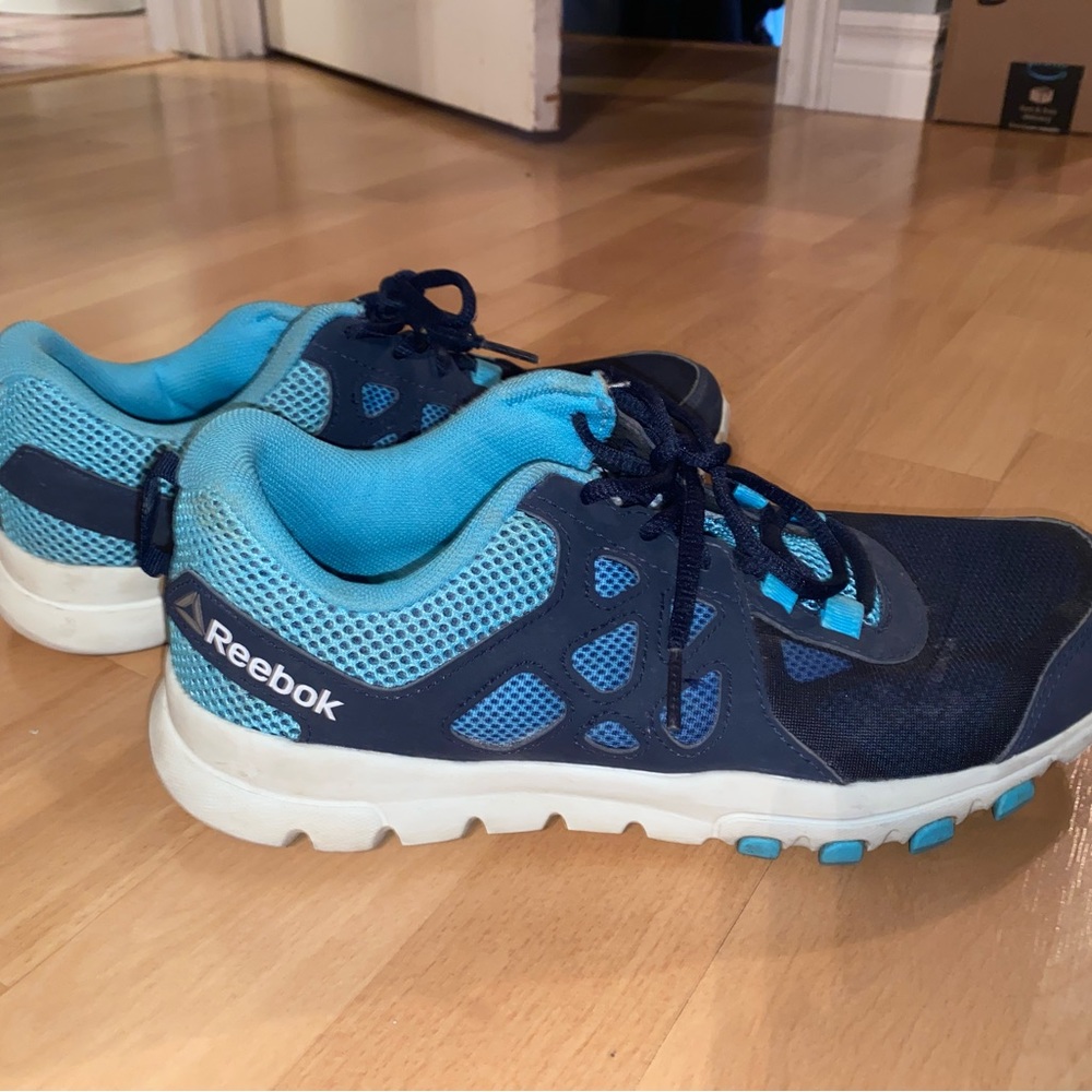 Rebook blue running shoes